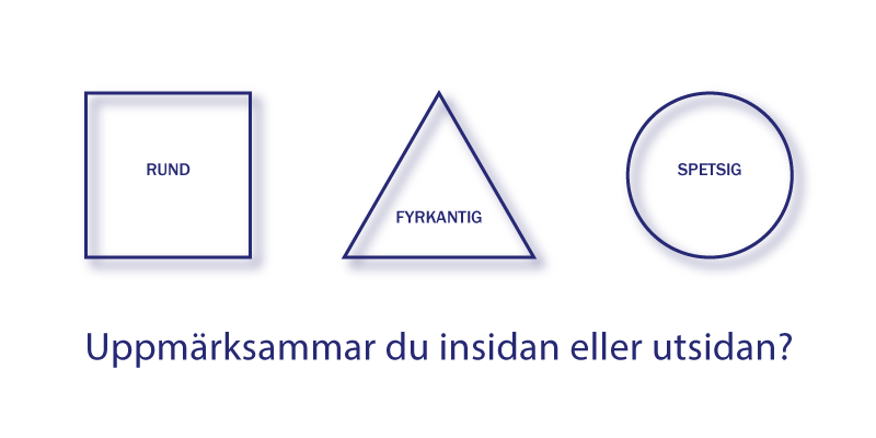 Uppm&auml;rksammar du insidan eller utsidan?